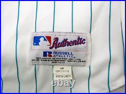 2002 Florida Marlins Homer Bush #8 Game Issued White Jersey Vest 46 DP14192