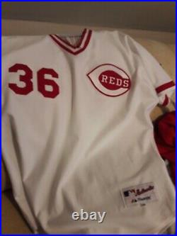 2002 Gabe White Cincinnati Reds TBTC 1980s Retro Game Used Worn Jersey