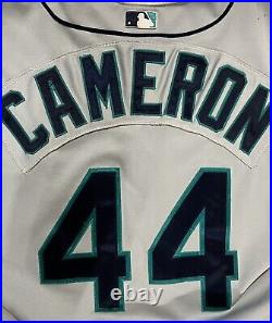 2002 Game Worn Used Mike Cameron Seattle Mariners Road Jersey 48