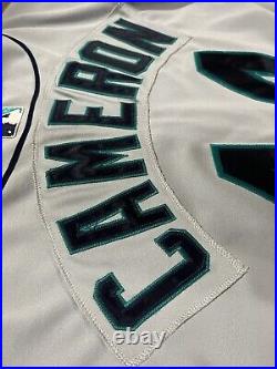 2002 Game Worn Used Mike Cameron Seattle Mariners Road Jersey 48