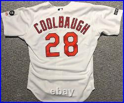 2002 Mike Coolbaugh St. Louis Cardinals game used jersey-Darryl Kile & Jack Buck