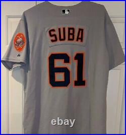 2002 Stretch Suba Houston Astros game used Turn Back the Clock (to 1970) jersey