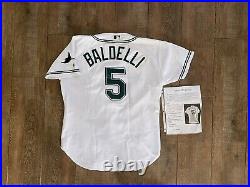 2003-04 Rocco Baldelli Tampa Bay Rays Game Used Worn Jersey Russell Button Down