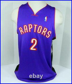 2003-04 Toronto Raptors Jannero Pargo #2 Game Used Purple Black Jersey DP05876