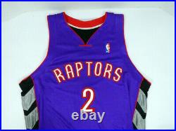 2003-04 Toronto Raptors Jannero Pargo #2 Game Used Purple Black Jersey DP05876