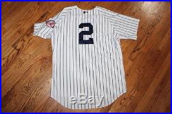 2003 Derek Jeter Game Used Home Jersey Issued Worn Yankees w 100th Ann. Patch
