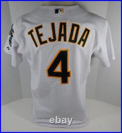 2003 Oakland Athletics Miguel Tejada #4 Team Issued White Jersey DP06202