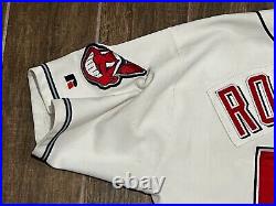 2003 Russell Ricardo Rodriguez Cleveland Indians Game Used Worn Jersey sz 52 vtg