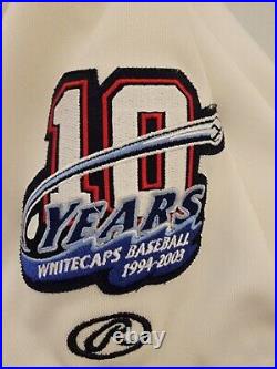 2003 West Michigan Whitecaps Minor League Baseball Game Used Home Jersey #35