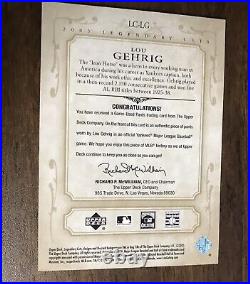 2004 4/15 Gehrigs Jersey #4 Legendary Cuts Lou Gehrig Pants Swatch NY Yankees