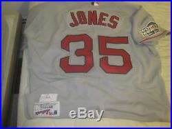 2004 Boston Red Sox Game Used Road World Series Jersey #35 Lynn Jones LOA