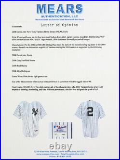 2004 Derek Jeter New York Yankees Game Used Pin-stripe Home Jersey Loa
