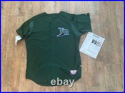 2004 Rays Mark Hendrickson #30 Game Worn Jersey Tokyo Dome Opening Series MEARS