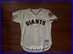 2004 Sf Giants Ray Durham Home Game Used Worn Jersey Team Stamp Coa Size 46+1se