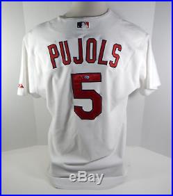 2004 St. Louis Cardinals Albert Pujols #5 Game Used White Jersey