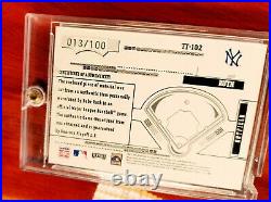 2005 BABE RUTH YANKEES PINSTRIPE JERSEY PATCH Tools of the Trade 13/100