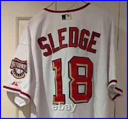 2005 Terrmel Sledge Washington Nationals game used home jersey Nats 1st year