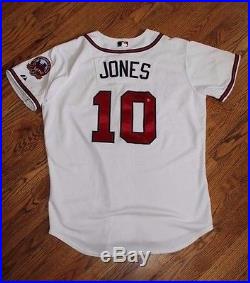 2006 Chipper Jones Game Used and signed Jersey Issued Worn Braves HOF (MLB Auth)