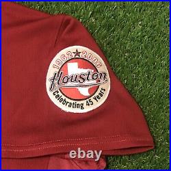 2006 Chris Burke Houston Astros Game Used Worn Road Red Alt Jersey 45 YRS PATCH