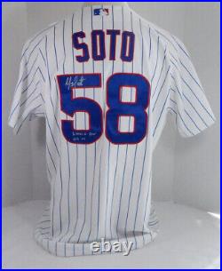 2007 Chicago Cubs Geovany Soto #58 Game Used Signed White Jersey Rookie Year 366