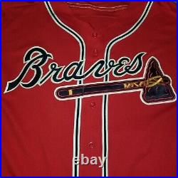 2007 Game Issued Majestic Atlanta Braves Tanyon Sturtz Red Alt Jersey Size 52