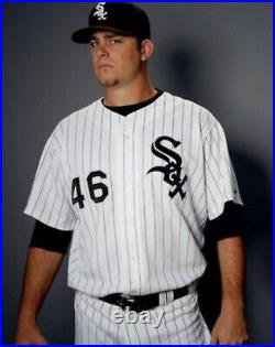 2008 CHICAGO WHITE SOX Nick Masset MLB Baseball Game Used Jersey Auto Good Use