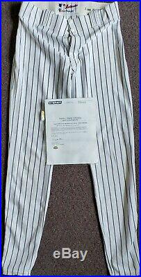 2008 Derek Jeter New York Yankees GAME USED WORN Pinstripe Pants STEINER LOA