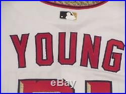 2008 Dmitri Young Washington Nationals game used jersey 1st gm Nationals Park
