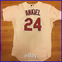 2008 Rick Ankiel Cardinals Game Used Worn Jersey. Team Letter. Signed