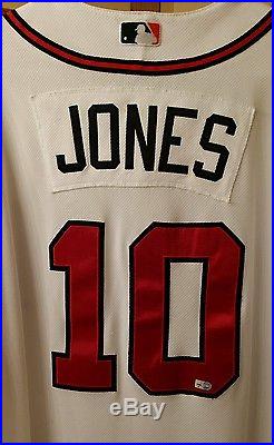2009 Chipper Jones Game Used Jersey Atlanta Braves Future HOF (MLB Auth)