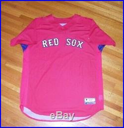 2009 David Ortiz Game Used Worn Batting Practice Jersey Boston Red Sox Mlb Coa