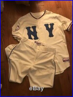 2009 RARE NY METS SHINES NY TBTC GAME USED WORN JERSEY PANTS WithMLB HOLOGRAMS