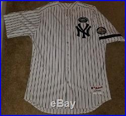 2010 Game Worn Majestic New York Yankees Joba Chamberlain Jersey Size 50 Piling