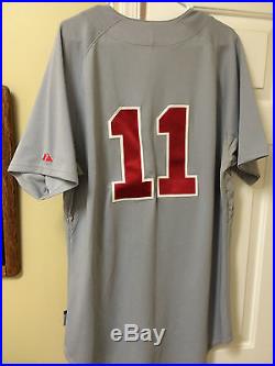 2010 Jimmy Rollins Game used worn team issued Phillies throwback Jersey MLB Auth