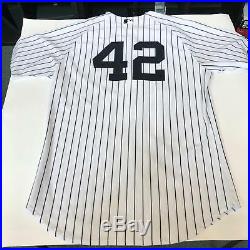 2010 New York Yankees Jackie Robinson Day Game Used Jersey #42 MLB Authenticated