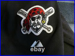 2010 Pittsburgh Pirates Steve Pearce Signed Black Game Used Jersey MLB Hologram