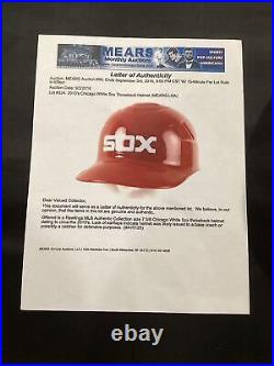 2010's Chicago White Sox Game Used Throwback Baseball Helmet Mears COA Letter