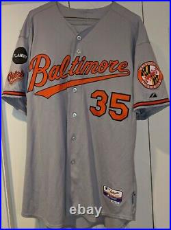 2011 Brad Bergesen Baltimore Orioles game road home jersey- Flanny mem. Patch