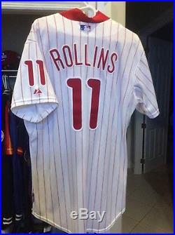 2011 Jimmy Rollins game used home Phillies jersey