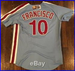 2011 Philadelphia Phillies Game Used/worn Vintage Jersey/ben Francisco/steiner