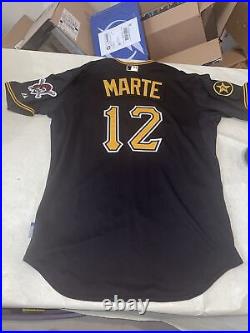 2011 Pittsburgh pirates Team Issue Game Used Starling Marte Jersey Mens 46 Black
