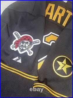 2011 Pittsburgh pirates Team Issue Game Used Starling Marte Jersey Mens 46 Black