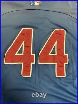 2012 Anthony Rizzo Game Used Chicago Cubs Spring Training BP Jersey PHOTOMATCHED