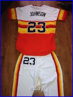 2012 Chris Johnson Houston Astros Game Used Worn TBTC Jersey Set With Mlb Holo