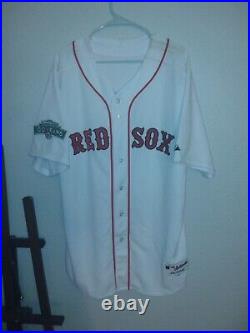 2012 Game Worn Majestic Boston Red Sox Daniel Bard Jersey Fenway Patch Sz 50 MLB