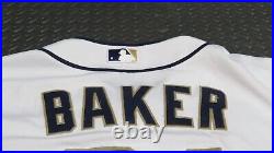 2012 John Baker San Diego Padres Game Used Worn MLB Baseball Jersey! Good Usage