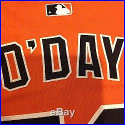 2013 Baltimore Orioles Darren O'Day Game Used/Team issued Orange Jersey