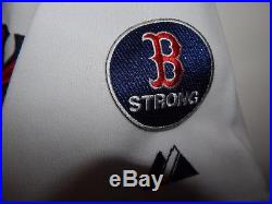 2013 Boston Red Sox Game Used Worn Issued Home World Series Jersey Boston Strong