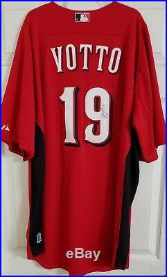 2013 Cincinnati Reds Joey Votto Signed Game Used Jersey AUTO Sz 52 MLB COA