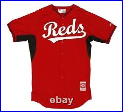 2013 Eric Davis Game Worn and Signed Cincinnati Reds Spring Training Jersey